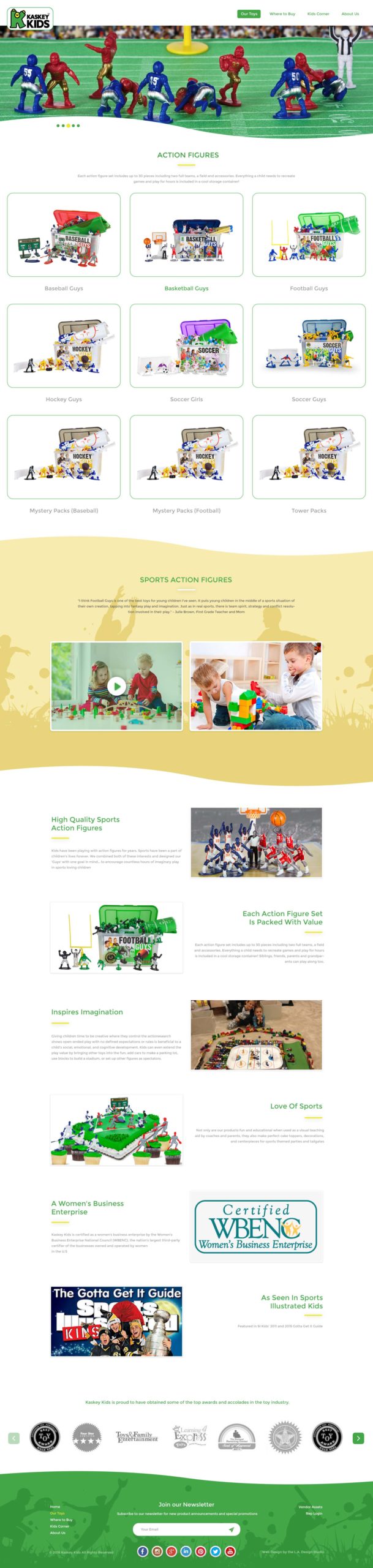 Kaskey Kids Company Web Design